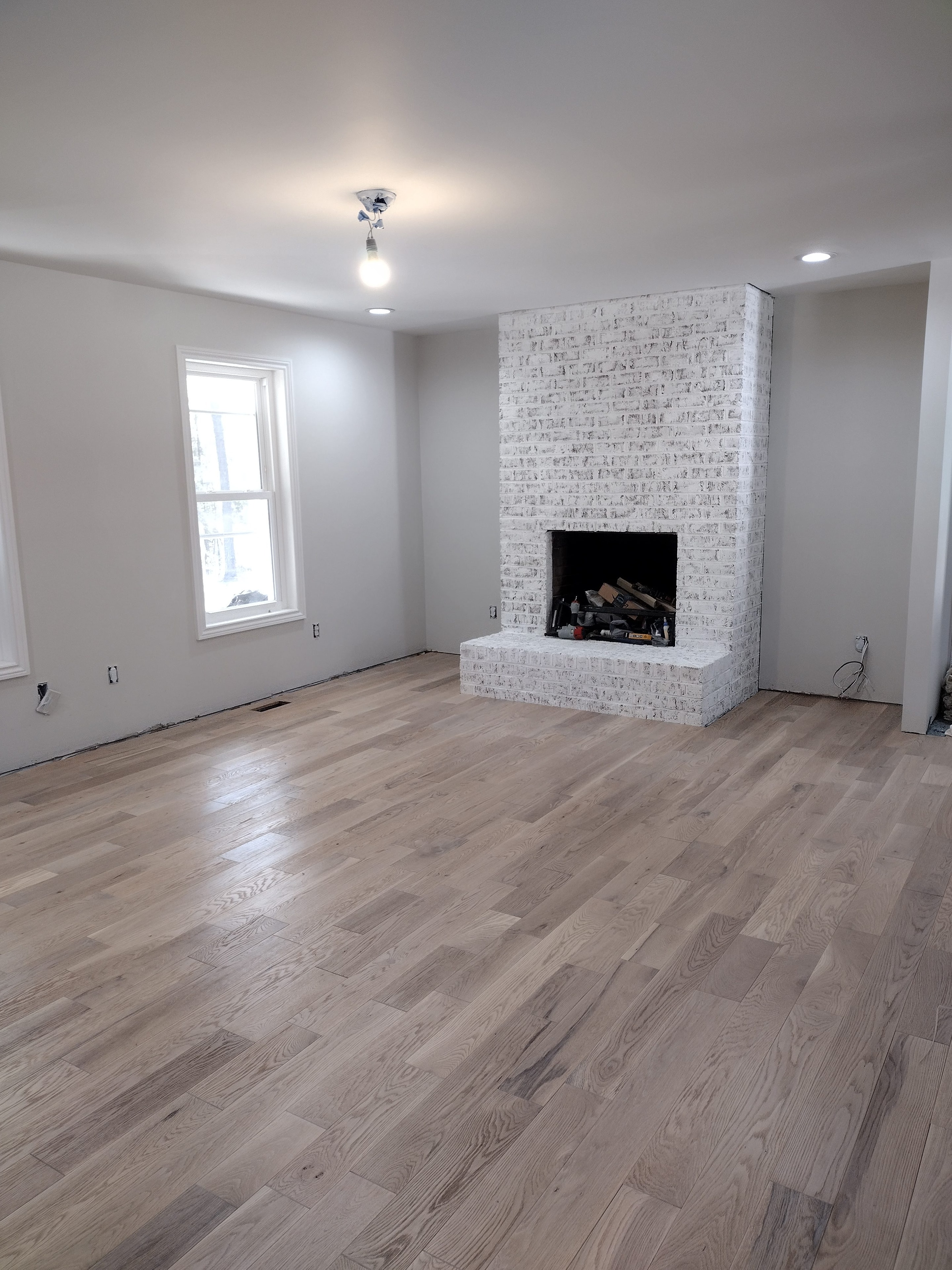 Stone fireplace surround